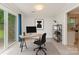 A great work from home area with ample light from the sliding glass door at 706 Hammermill Ct, Charlotte, NC 28270