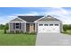 Charming single-story home with gray siding, a well-manicured lawn, and a two-car garage at 10127 Florentine Way, Charlotte, NC 28214