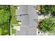 Aerial view of roof tops, landscape, driveways and cars at 10225 Alexander Martin Ave, Charlotte, NC 28277