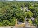 Aerial view of a charming home surrounded by lush greenery, mature trees and nestled in a tranquil neighborhood at 103 Garfield Ave, Albemarle, NC 28001