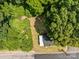 Aerial view of a charming home and property surrounded by lush greenery and mature trees at 103 Garfield Ave, Albemarle, NC 28001