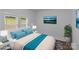 Staged bedroom with a bed and modern decor at 103 Garfield Ave, Albemarle, NC 28001