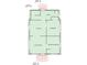 Floor plan features living room, kitchen, primary bedroom, full bath and porch at 103 Garfield Ave, Albemarle, NC 28001