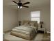Bedroom featuring neutral paint, carpet, updated light fixture and two end tables at 1238 Carl Allen Rd, Edgemoor, SC 29712