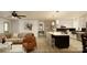 Spacious open-concept living room with kitchen island and modern fixtures at 1238 Carl Allen Rd, Edgemoor, SC 29712