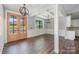 Bright living room features coffered ceilings, hardwood floors, and lots of natural light at 129 John Smith Rd, York, SC 29745