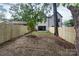 Spacious backyard with new wooden fence and tree, perfect for outdoor activities at 1724 Dallas Ave, Charlotte, NC 28205