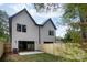 New construction home with new backyard, new wooden fence, and sliding glass door at 1724 Dallas Ave, Charlotte, NC 28205