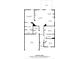 Detailed floor plan showcasing the layout of the single-Gathering home, including room dimensions and areas at 185 Willow Valley Dr, Mooresville, NC 28115