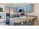 Kitchen featuring blue cabinets, stainless steel appliances, and counter space at 1925 Sandal Brook Rd, Indian Land, SC 29707
