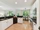 Well-lit kitchen with granite counters, stainless appliances, white cabinetry, and breakfast nook at 2215 Henery Tuckers Ct, Charlotte, NC 28270