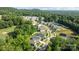 Aerial view highlighting the neighborhood, showcasing the well-maintained lawns and tree-lined streets at 229 Cramerton Mills Pkwy, Cramerton, NC 28032