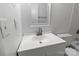 Bright bathroom featuring a white vanity, a square sink and mirror at 326 Orchard Trace Ln # 3, Charlotte, NC 28213