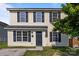 Charming two-story home featuring light yellow siding, black shutters, and a well-maintained front yard at 3527 Crestridge Dr, Charlotte, NC 28217
