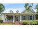 Charming home featuring a welcoming front porch, brick stairs, and light green siding at 4115 Birkshire Hts, Fort Mill, SC 29708