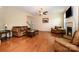 Spacious living room features hardwood floors, fireplace, and comfortable seating at 4201 Amber Leigh Way Dr, Charlotte, NC 28269
