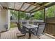 Spacious covered deck with outdoor dining furniture, perfect for entertaining guests at 510 Sw Viking Sw Pl, Concord, NC 28025