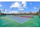 Aerial view of multiple tennis courts and pickleball courts, providing recreational opportunities for residents at 6277 Raven Rock Dr, Denver, NC 28037