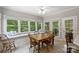 Bright breakfast nook featuring a window seat and natural light, perfect for casual dining at 7117 Cobblecreek Dr, Weddington, NC 28104