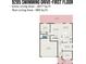 Detailed first-floor plan of the home, showcasing the layout of the living spaces at 9285 Swimming Dr, Harrisburg, NC 28075
