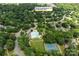 Aerial view showcasing the community pool, tennis courts and lush landscaping of 9928 Raddington Ln, Charlotte, NC at 9928 Raddington Ln, Charlotte, NC 28269