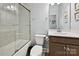 Cozy bathroom with a shower, toilet, and vanity at 10022 Wayfair Meadow Ct, Charlotte, NC 28277