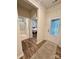 Inviting entryway featuring wood-look floors and glass accented front door at 110 White Apple Way, Statesville, NC 28625