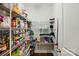 Walk-in pantry with ample shelving for storage at 11070 River Oaks Nw Dr, Concord, NC 28027