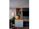 Close up of custom built-in shelves with fireplace at 12150 Plover Dr, Charlotte, NC 28269