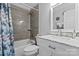 Bathroom featuring a bathtub, shower, and a marble sink at 1543 Newfound Hollow Dr, Charlotte, NC 28214