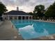 Community pool with lounge chairs; Great for recreation and relaxation in a neighborhood amenity at 1911 Flushing Ct, Charlotte, NC 28215