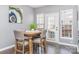 Cozy dining area with a table, four chairs, and natural light from a nearby door at 2945 Duvalla Ave, Charlotte, NC 28209