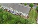 Aerial view of the back of the townhomes and the common backyard area at 3237 Yarmouth Ln, Gastonia, NC 28056