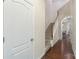 Inviting foyer with hardwood floors and staircase with wood banister at 3237 Yarmouth Ln, Gastonia, NC 28056