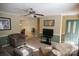 Living room featuring comfortable seating, television and easy access to the front door at 332 Daybrook Dr, Landis, NC 28088