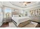 Serene main bedroom with tray ceiling, large windows, and neutral decor at 3340 Emerald Pointe Ct, Monroe, NC 28110