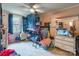 This is a cozy bedroom with a bunk bed, a vanity with a mirror, and personal belongings scattered around at 4373 Wentz Rd, Maiden, NC 28650