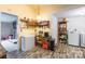 This shows a view of the kitchen area that includes storage, appliances, and a doorway to another room at 4373 Wentz Rd, Maiden, NC 28650