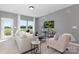 Cozy living room with neutral tones, large windows, comfortable seating, and view of the backyard at 492 Switch St # 82 Ty, York, SC 29745
