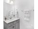 Clean bathroom with a single vanity, a decorative mirror and fresh, plush towels at 492 Switch St # 82 Ty, York, SC 29745