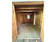 Interior view of a wood-framed storage shed with window at 4929 Prentice Pl, Charlotte, NC 28210