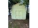 Exterior view of a wooden storage shed with double doors on the property at 4929 Prentice Pl, Charlotte, NC 28210