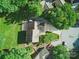Birds-eye view of a home featuring a spacious backyard, convenient parking, and well-maintained greenery at 7344 Maitland Ln, Charlotte, NC 28215
