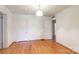 Bright bedroom with hardwood floors, freshly painted and modern ceiling light fixture at 761 Milton Ave, Rock Hill, SC 29730