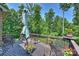 Inviting outdoor deck with patio furniture and a view of the beautiful treeline at 7916 Deerbridge St, Mint Hill, NC 28227