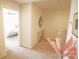 Upstairs hallway featuring plush carpet and decor at 8177 Sheffield Dr, Terrell, NC 28682