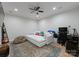 Relaxing living room with a comfortable couch, bean bag chair, and entertainment setup at 8433 Cheverny Dr, Waxhaw, NC 28173