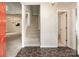 Spacious foyer with unique flooring, a staircase, and entry to multiple rooms at 8618 Rittenhouse Cir, Charlotte, NC 28270