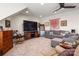 Comfortable bonus room featuring cozy seating, a large TV, and stylish decor, great for entertaining at 1006 Gradison Dr, Matthews, NC 28104