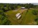 Aerial view of the property, highlighting the building, ample parking, and extensive land at 1028 Washburn Switch Rd, Shelby, NC 28150